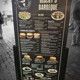 Specials posted outside