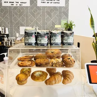 a display of pastries