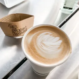 a cup of cappuccino
