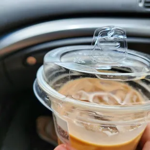 Broken coffee lid