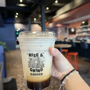 Iced black sugar latte