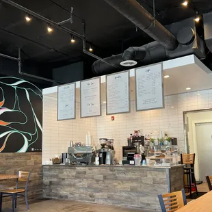the interior of a coffee shop