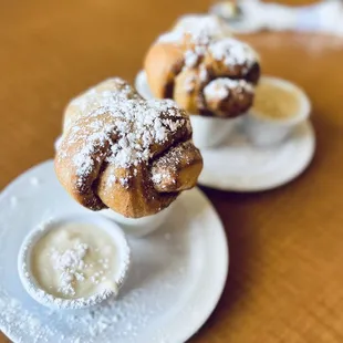 Cup of Bread with Cream Cheese Syrup