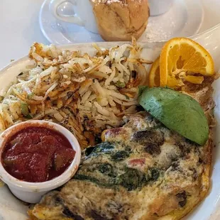 Chicken, Avo &amp; Egg White Omelette