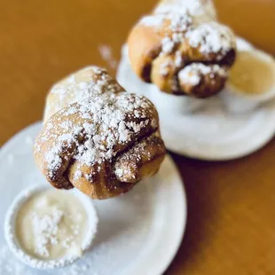 Cup of Bread with Cream Cheese Syrup