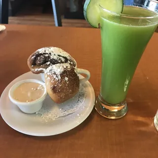 Cup of Bread with Cream Cheese Syrup