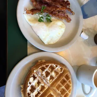 waffles, food