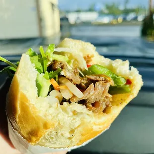 Pork Banh Mi with egg and jalapeño