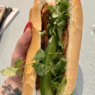 Vegetarian Five Spice Tofu Banh Mi