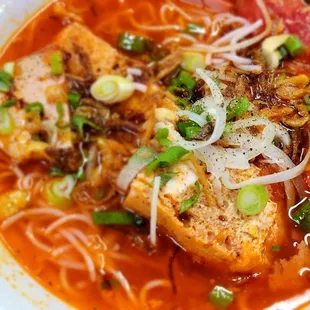 Spicy crab noodle soup