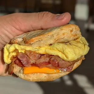 Bacon Egg and cheese biscuit
