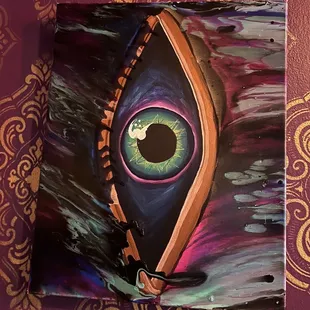 a painting of an eye