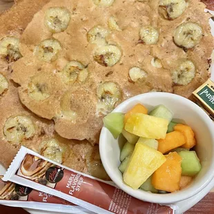 Banana Mac nut pancakes