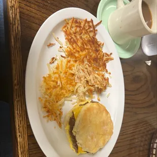 Sausage Egg n Cheese Biscuit!