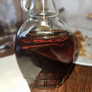 Syrup with cinnamon sticks