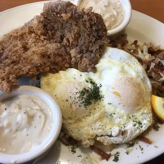 Country Fried New York Steak & Eggs