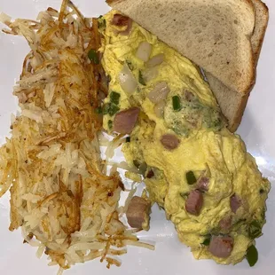 Denver Omelette with Hash Browns