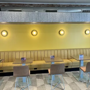 More seating options, with plugs conveniently located