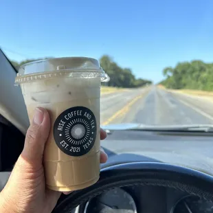 Pumpkin Shortbread latte with cold foam