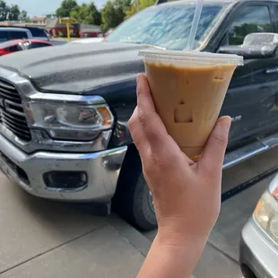 Small iced honey nut latte