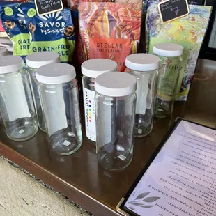 I love that they reuse and recycle the glass bottles