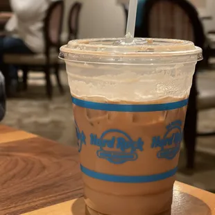 Iced Caramel mocha latte. Not bad at all!