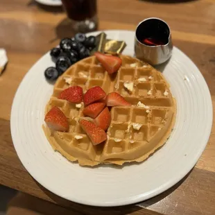 waffles, food
