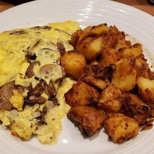 Mushroom and Onion Omelette