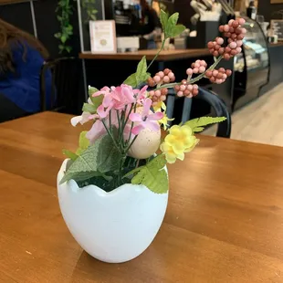 Easter table decoration.