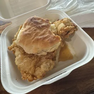 Honey chicken biscuit  Friend said was really good!
