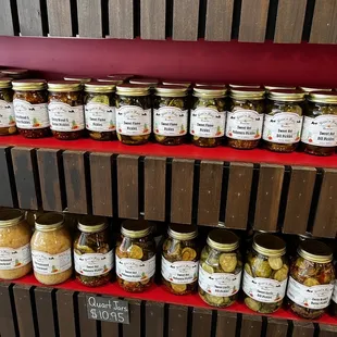  shelf of pickles