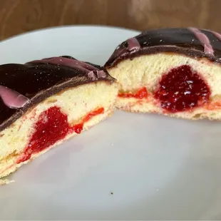 Chocolate covered cherry donut