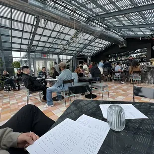 Inside the solarium
