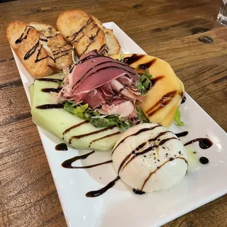 Prosciutto, Melon Burrata