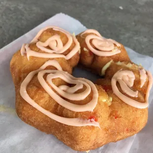 Orange flavored donut.