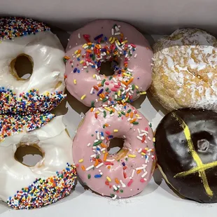 a box of assorted donuts