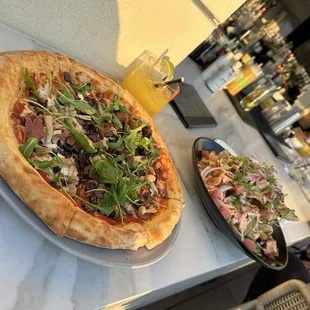 Poke Nachos and San Marzano pizza both great!!