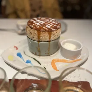 Pecan praline soufflé