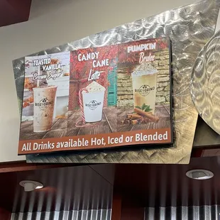 a sign for a coffee shop
