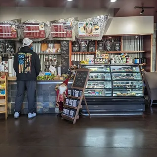 a man and a child in a store