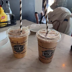 Iced latte and iced mocha
