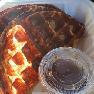 Protein Waffles w/ sugar-free syrup