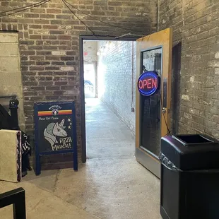 Back entrance from greyline station