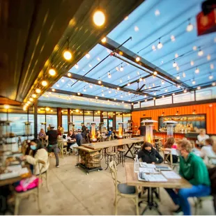 Outdoor patio seating! Heated, covered, dog-friendly.