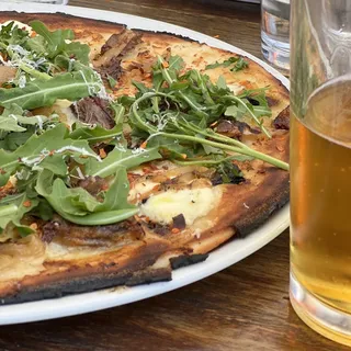 Beef Back Rib Arugula Pizza