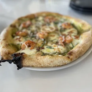 Pesto Lemon Shrimp Pizza