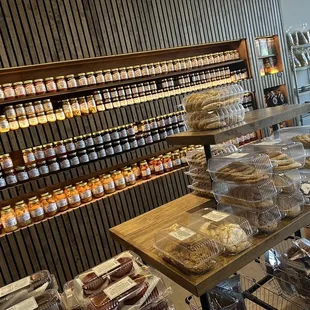 shelves of food and condiments