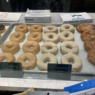 food, donuts, dough desserts