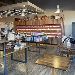 the inside of the store