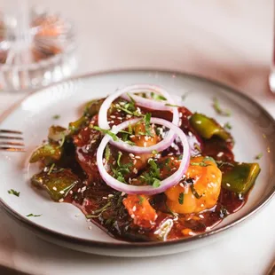 a plate of food on a table